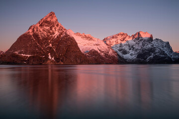 Reine. Sunrise at Lofoten islands