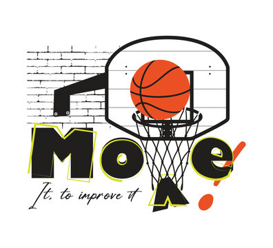 Basket ball vector illustration for sports shirts, themes and other