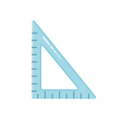 Doodle school ruler. Stationery, simple vector illustration.