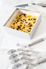 Cranberry pistachio fudge