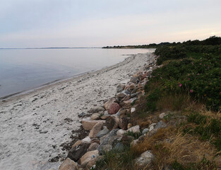 The coast of Osterby, Kegnaes on a calm evening