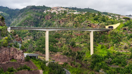 João Gomes Bridge is a bridge in Funchal, the capital city of the Portuguese island of Madeira. It forms part of the VR1 highway on Madeira. The bridge 274.5 metres long and stands high at 140 metres.