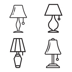 table lamp icon vector