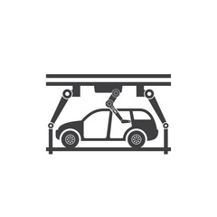 automotive assembly manufacturer, icon, vector art. 