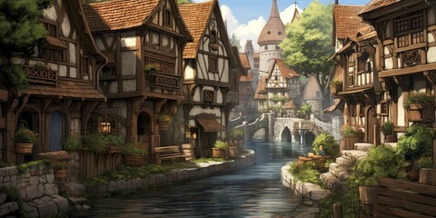 Step into a picturesque European village, where cobblestone streets and quaint cottages come to life