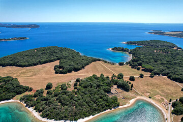 Brijuni archipelago in Croatia Europe aerial view panorama - 621862081