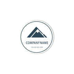 vector mountain logo template design