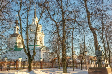 Winter at the estate of the great Russian poet Pushkin in Boldino