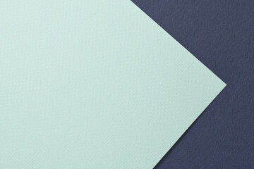 Rough kraft paper background, paper texture mint blue colors. Mockup with copy space for text