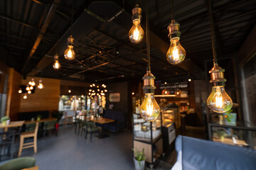 incandescent lamp in the interior