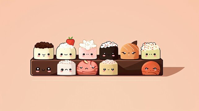 a bunch of sushi sitting on top of a table