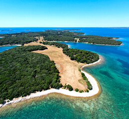 Brijuni archipelago in Croatia Europe aerial view