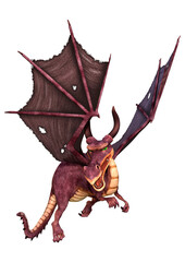 Fototapeta premium 3D Rendering Fairy Tale Dragon on White