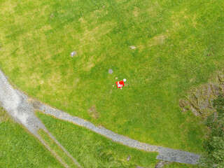 Famous Rütli meadow at heart of Switzerland at border of Lake Lucerne and founding spot of the...