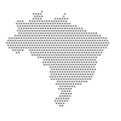 Map of the country of Brazil with football soccer icons on a white background