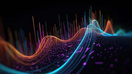 Abstract digital data background. Can be used in the description of network abilities, technological processes, digital storages, science, education, etc.