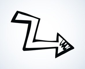 Arrow symbol. Vector drawing icon