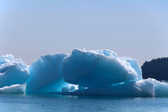 Iceberg in Icy Bay a body of water in Camacho, Alaska, United States   