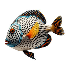 Clown triggerfish, no background