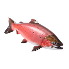 Salmon fish isolated, no background