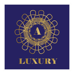 Luxury vintage crest logo. Calligraphic royal emblems and elements elegant decor. Vector crest monogram ornament for letter. Luxury logo template design vector illustration. Royal monogram crest brand