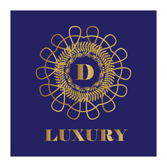 Luxury vintage crest logo. Calligraphic royal emblems and elements elegant decor. Vector crest monogram ornament for letter. Luxury logo template design vector illustration. Royal monogram crest brand