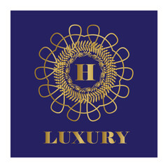 Luxury vintage crest logo. Calligraphic royal emblems and elements elegant decor. Vector crest monogram ornament for letter. Luxury logo template design vector illustration. Royal monogram crest brand