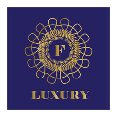 Luxury vintage crest logo. Calligraphic royal emblems and elements elegant decor. Vector crest monogram ornament for letter. Luxury logo template design vector illustration. Royal monogram crest brand