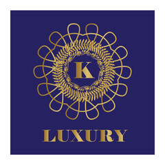 Luxury vintage crest logo. Calligraphic royal emblems and elements elegant decor. Vector crest monogram ornament for letter. Luxury logo template design vector illustration. Royal monogram crest brand