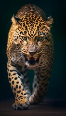 Fototapeta na wymiar a close up of a leopard