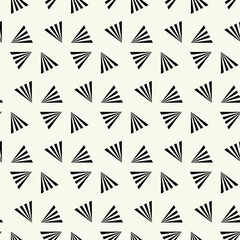 Vector monochrome geometric pattern in simple graphic design. Fashion trendy geometry. Vector illustration.
