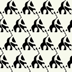 Vector monochrome geometric pattern in simple graphic design. Fashion trendy geometry. Vector illustration.