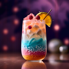 cocktail with summer vibe background