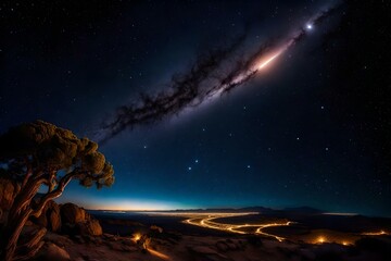 Obraz na płótnie Canvas the view of sky night ai generated