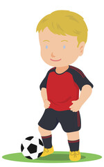 腰に手を当てるサッカー選手