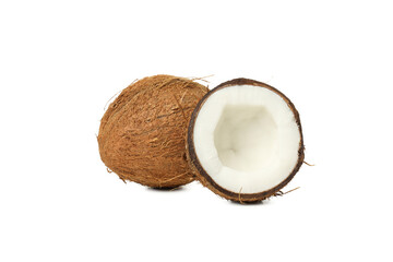 Fototapeta na wymiar PNG, Coconut isolated on white background, summer concept