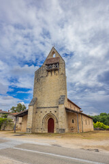 Fototapeta na wymiar Eglise Saint-Andre de Lucmau, Gironde departement, Aquitaine, France