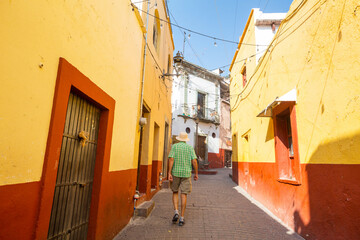 Fototapeta na wymiar Tourist in Guanajuato