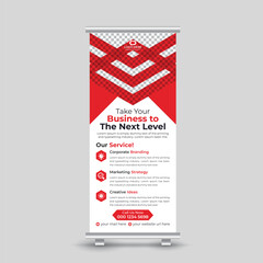Professional creative corporate business marketing roll up banner design standee banner template