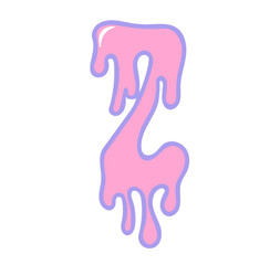 Creepy cute pastel goth halloween dripping alphabet letter