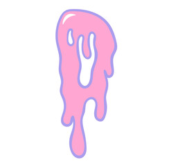 Creepy cute pastel goth halloween dripping alphabet letter