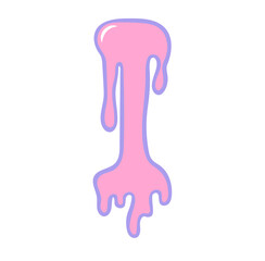 Creepy cute pastel goth halloween dripping alphabet letter