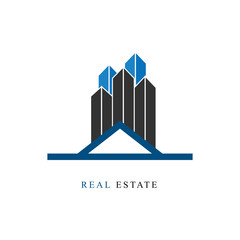 Vector real estate logo design template