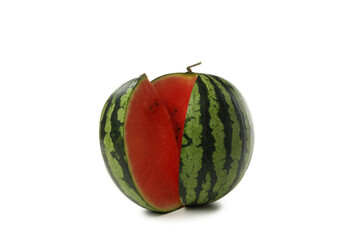 PNG, fresh and juicy summer fruit - watermelon isolated on white background