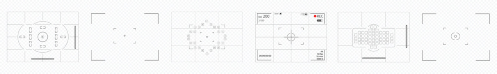 Viewfinder modes video and photo shooting set
