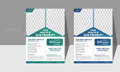    
 Corporate healthcare and medical cove a4 flyer  design with vector format
 