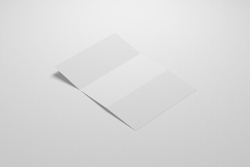 Blank Trifold Paper Leaflet, paper sheet Mockup, A4 page mock up.