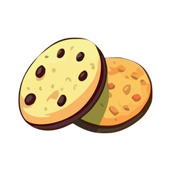 Fresh baked cookies sweet illustration