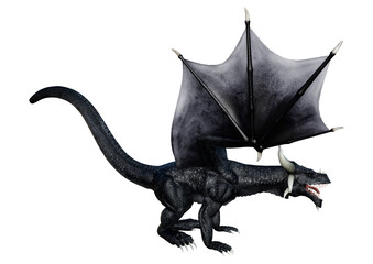 Fototapeta premium 3D Rendering Fairy Tale Dragon on White