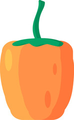 Flat Vegetable Sweet Bell Pepper Icon